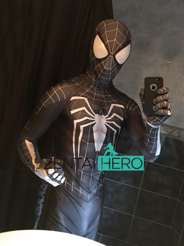 3D Printed PS4 Black Insomniac Spiderman Cosplay Costume